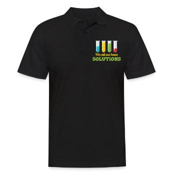Nous avons des solutions pour chacun d’entre eux Drôles de chimistes - Polo Homme - noir - Devant - Kai (181cm)