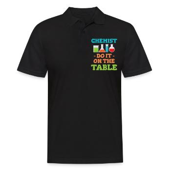 Chemists make it theoretical on the table - Men's Polo Shirt - black - Front - Kai (181cm)