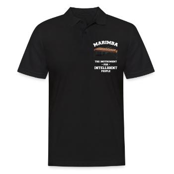 Marimba L’outil pour les gens intelligents - Polo Homme - noir - Devant - Kai (181cm)