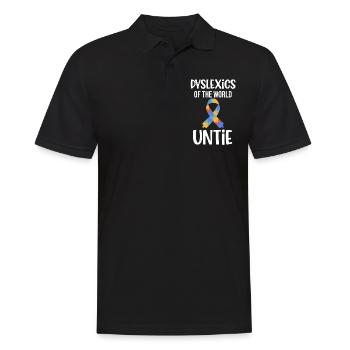 Dyslexic of the world untie spelling adhd - Men's Polo Shirt - black - Front - Kai (181cm)