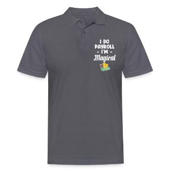 Wage & Salary I Do Payroll - Men's Polo Shirt - charcoal grey - Front - Nico (186cm)