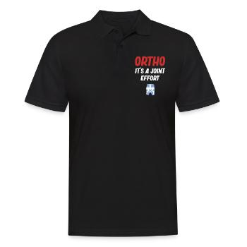 ortho ortho it's a joint effort lus - Men's Polo Shirt - black - Front - Kai (181cm)