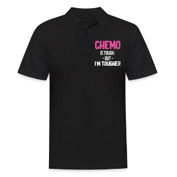 Chemo is hard, but I'm harder - Men's Polo Shirt - black - Front - Kai (181cm)