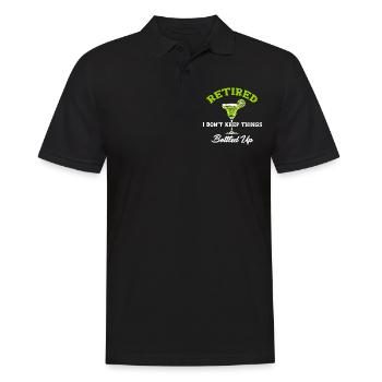 In retirement I don't keep things in - Men's Polo Shirt - black - Front - Kai (181cm)