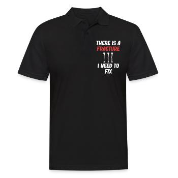 There's a fracture I need to fix - Men's Polo Shirt - black - Front - Kai (181cm)