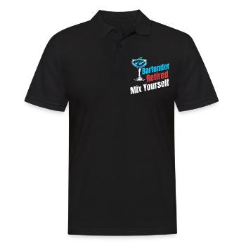 Bartender Retired Mix Yourself Bartender - Men's Polo Shirt - black - Front - Kai (181cm)