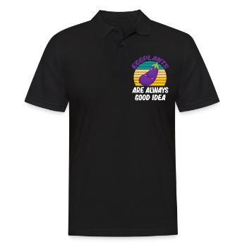 L’aubergine Aub est toujours une bonne idée Aubergine - Polo Homme - noir - Devant - Kai (181cm)