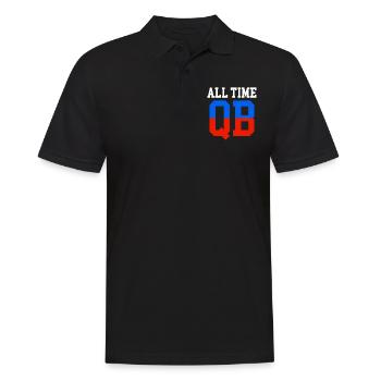 Tous les temps Qb Drôle Quarterback Football - Polo Homme - noir - Devant - Kai (181cm)