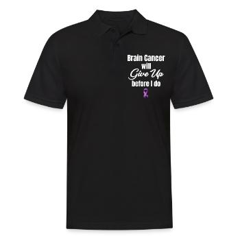 Der Hirntumor Wird Aufgeben, Bevor Ich Das - Männer Poloshirt - Schwarz - Vorne - Kai (181cm)
