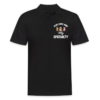 Fur kids are my specialty funniers - Men's Polo Shirt - black - Front - Kai (181cm)
