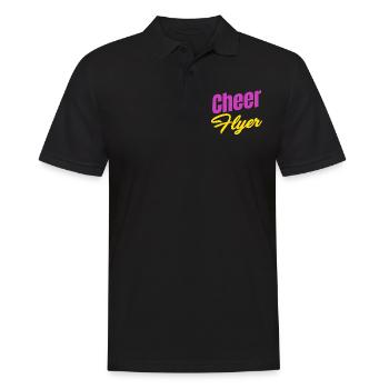 Cheer Flyer Funny Football Backspot Tumbling - Men's Polo Shirt - black - Front - Kai (181cm)