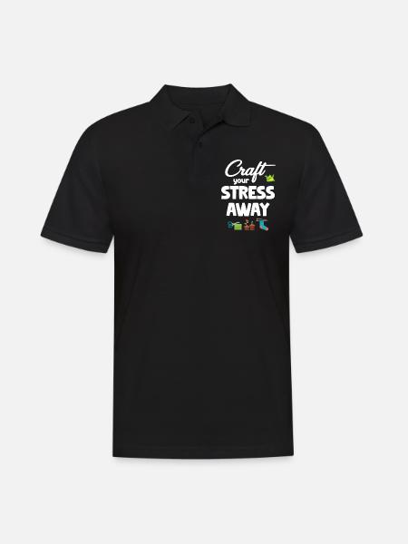 Make your stress-free ceramics - Men's Polo Shirt - black
