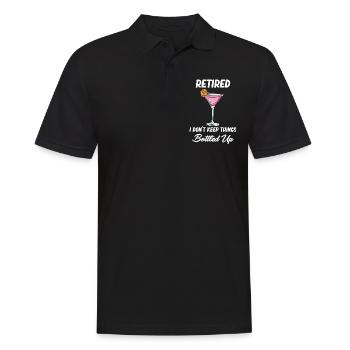 In retirement I do not keep things in - Men's Polo Shirt - black - Front - Kai (181cm)