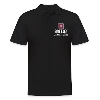 Sicherster Kassierer Im Dienst Buchhalter - Männer Poloshirt - Schwarz - Vorne - Kai (181cm)