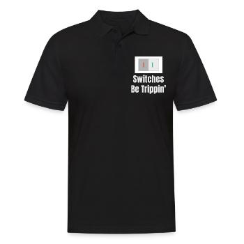 Les interrupteurs font trébucher l’humour d’un ingénieur électricien - Polo Homme - noir - Devant - Kai (181cm)