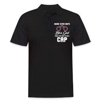 Get moving, guys, let yourself be - Men's Polo Shirt - black - Front - Kai (181cm)