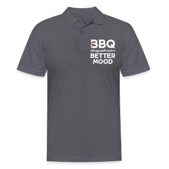 Bbq Rocks Barbecue Lover Pitmaster Rinderbrust - Männer Poloshirt - Anthrazit - Vorne - Nico (186cm)