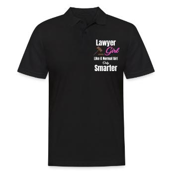 Anwältin Mädchen Wie Ein Normales Mädchen, Nur - Männer Poloshirt - Schwarz - Vorne - Kai (181cm)