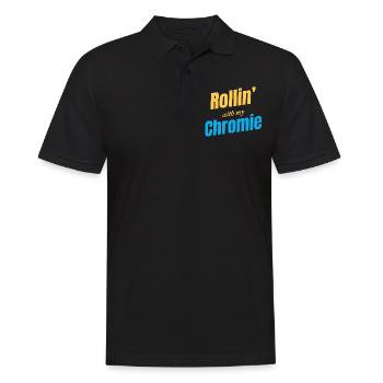 Rollin' With My Chromie Down Syndrome Autism - Men's Polo Shirt - black - Front - Kai (181cm)