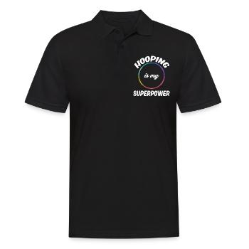 Hooping Is My Superpower Jugglers Gymnastics With - Men's Polo Shirt - black - Front - Kai (181cm)