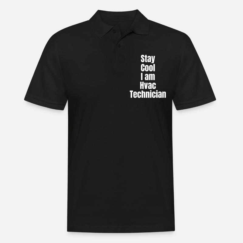 Bleib Cool, Ich Bin Hlk-techniker, - Männer Poloshirt - Schwarz