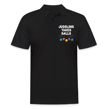 Juggling Needs Balls Funny Jugglers - Men's Polo Shirt - black - Front - Kai (181cm)