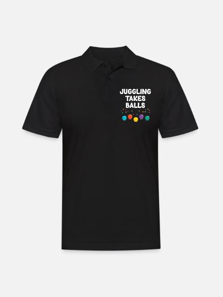 Juggling Needs Balls Funny Jugglers - Men's Polo Shirt - black