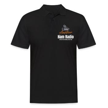 Amateur-amateurfunk Verbindet Die Welt Seit 1909 - Männer Poloshirt - Schwarz - Vorne - Kai (181cm)
