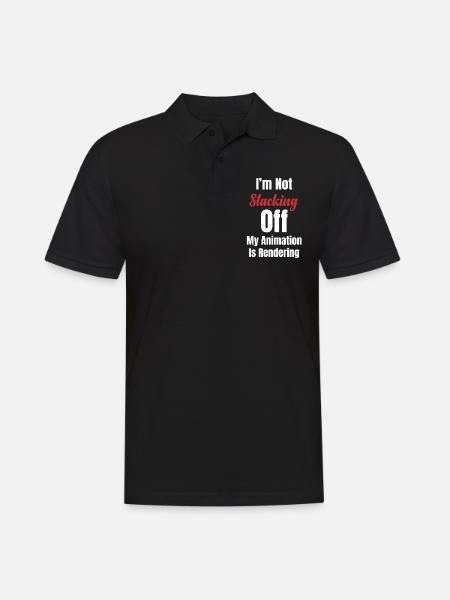 Ich Lasse Nicht Nach, Meine Animationen Zu - Männer Poloshirt - Schwarz