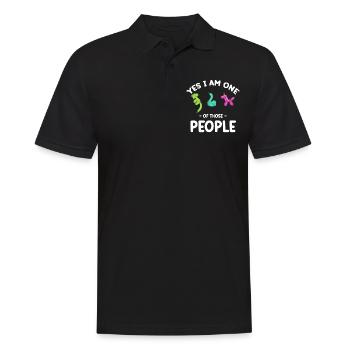 Yes, I'm one of those people - Men's Polo Shirt - black - Front - Kai (181cm)