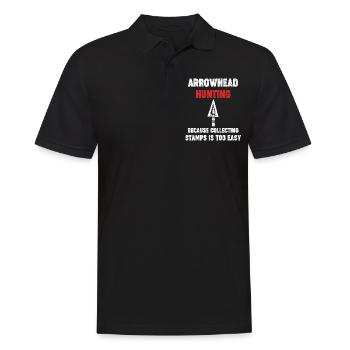 Arrowhead hunting, because collecting arrowheads - Men's Polo Shirt - black - Front - Kai (181cm)
