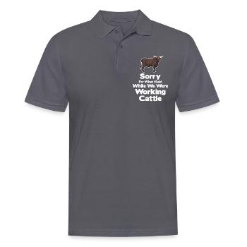 Entschuldigung Für Das, Was Ich Gesagt Habe, Als - Männer Poloshirt - Anthrazit - Vorne - Nico (186cm)