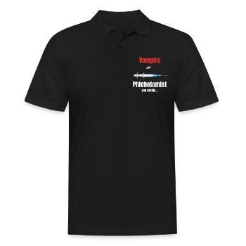 Vampire or phlebotomist You decide hematoma - Men's Polo Shirt - black - Front - Kai (181cm)