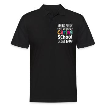 Hinter Jeder Großartigen Schule Steht Ein - Männer Poloshirt - Schwarz - Vorne - Kai (181cm)