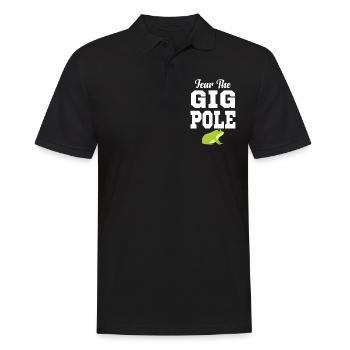 Fear The Gig Pole Frog Chasse Cottagecore Morel - Polo Homme - noir - Devant - Kai (181cm)