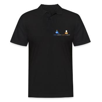 Whale investors > public - Men's Polo Shirt - black - Front - Kai (181cm)