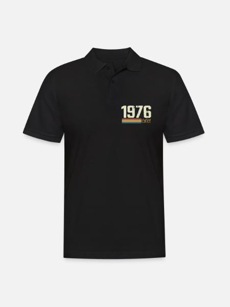 Februar 1976 – Februar 1976 Jubiläum 1976 - Männer Poloshirt - Schwarz