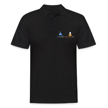 Wal Investoren > das Volk - Männer Poloshirt - Schwarz - Vorne - Kai (181cm)