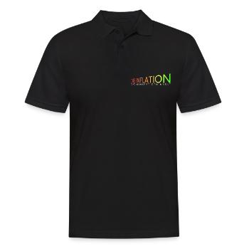 die Inflation dominiert - Männer Poloshirt - Schwarz - Vorne - Kai (181cm)