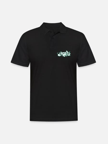 Grünes Wort machen Graffiti - Männer Poloshirt - Schwarz