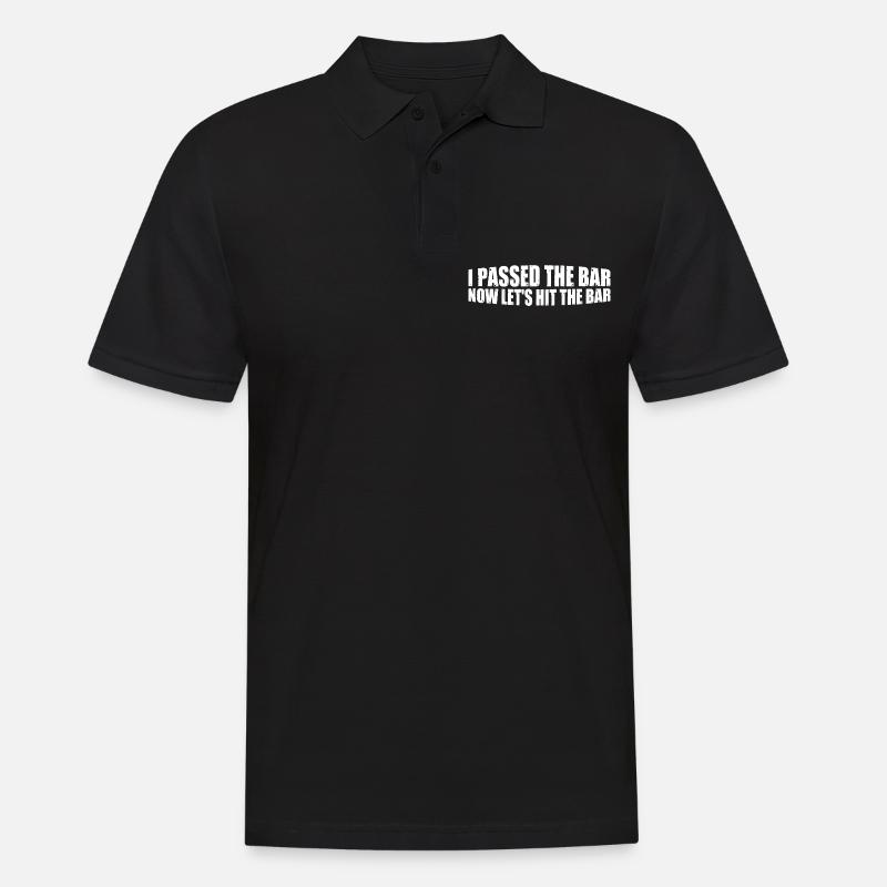 I Passed The Bar Now Let's Hit The Bar 8 - Männer Poloshirt - Schwarz