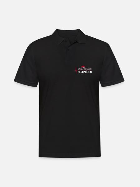 Nix Prinzessin - Sechzgerin - EKG Puls Geschenk - Männer Poloshirt - Schwarz