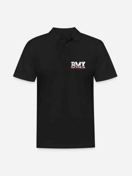BMX Herzschlag Grafik - Männer Poloshirt - Schwarz