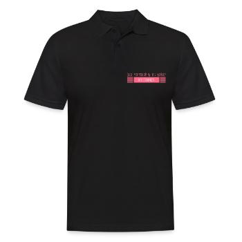 my trainer: best motivator - Men's Polo Shirt - black - Front - Kai (181cm)