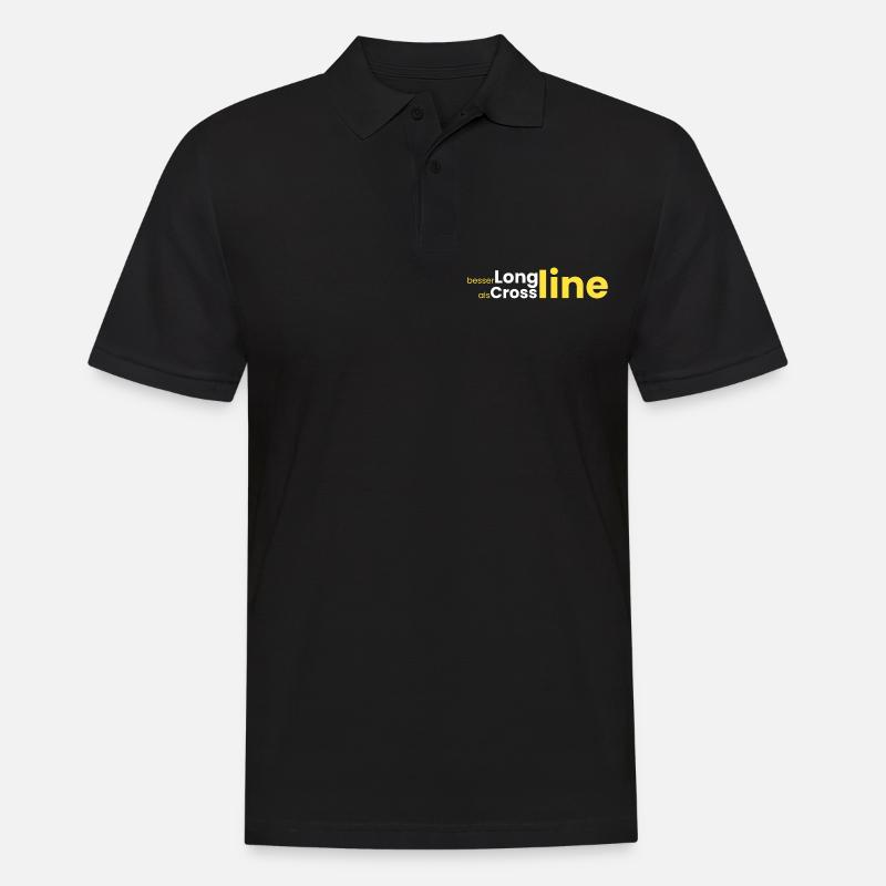 besser Longline als Crossline - Männer Poloshirt - Schwarz