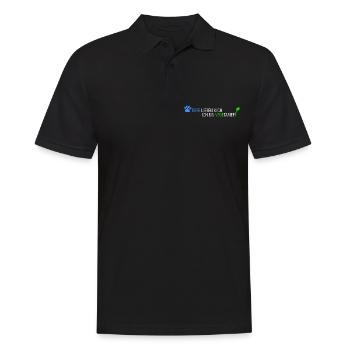 Tiere lieben mich-bin Vegetarier - Männer Poloshirt - Schwarz - Vorne - Kai (181cm)