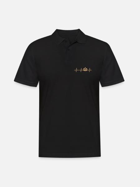 Zimmerer Zunftzeichen Herzschlag Zimmermann - Männer Poloshirt - Schwarz