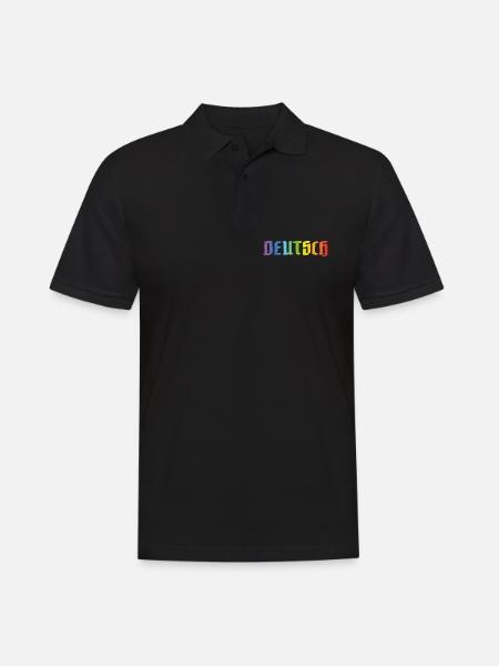 DEUTSCH PRIDE - Männer Poloshirt - Schwarz