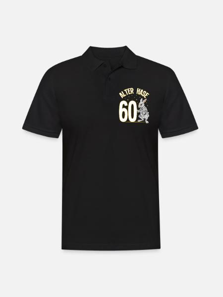 60 Geburtstag Geschenke lustig 60. Geburtstag Mann - Männer Poloshirt - Schwarz