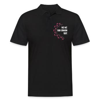 lustige Hunde Gassi Spruch Hundeliebhaber Geschenk - Männer Poloshirt - Schwarz - Vorne - Kai (181cm)